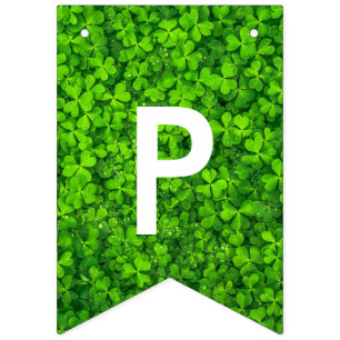 Bandeirinha Irlandês feliz da tipografia do trevo do trevo de