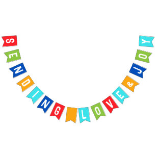 Bandeirinha Jesus Ama Seu Banner De Bunting Multicolor
