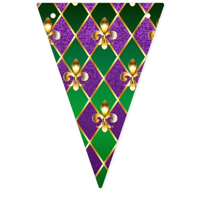 Bandeirinha Jewelry Background Mardi Gras (Primeira Bandeira)