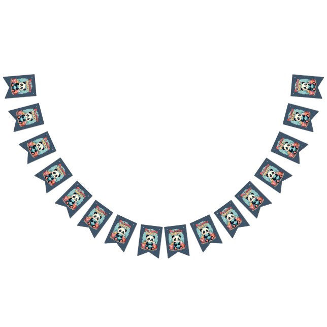 Bandeirinha Kawaii Panda Pajama Partido Cozy Sleepover Aestéti (Todos)