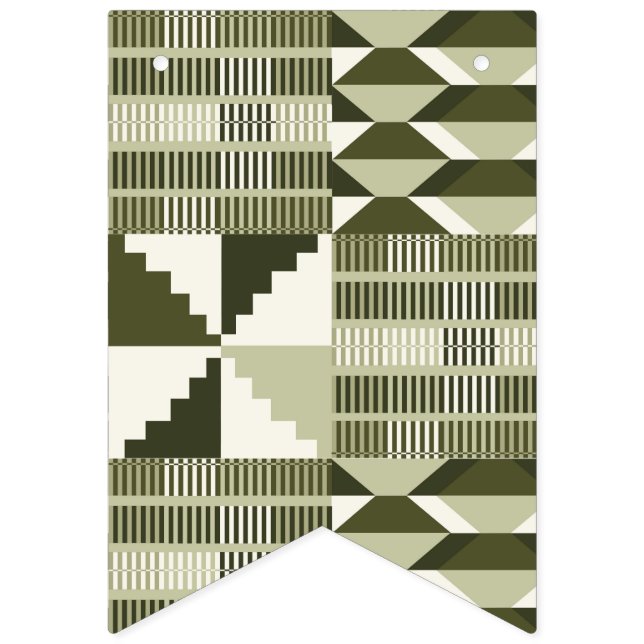 Bandeirinha Kente Block - Heritage Olive (Primeira Bandeira)