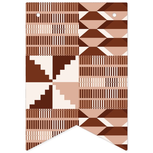 Bandeirinha Kente Block - Terracota Argila (Primeira Bandeira)