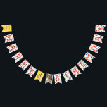 Bandeirinha Kids Karate Party Happy Birthday bunbanner<br><div class="desc">Caratê colorido Silhouettes para decoração de festas de aniversário. O vamos faz uma celebração única e original com esta divertida design de artes marciais. Super fofo e o complemento perfeito para uma festa de karatê excelente. Personalize a idade,  a foto e o nome do seu filho.</div>