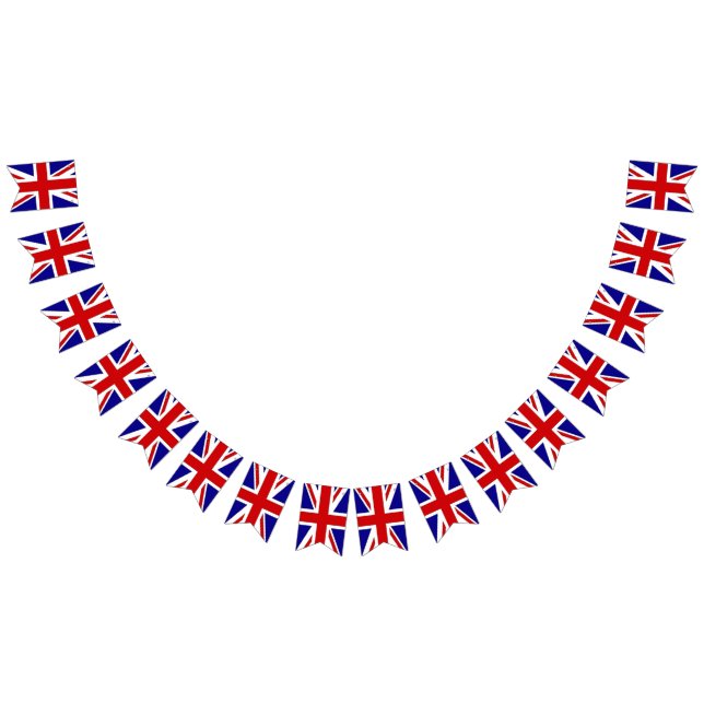 Bandeirinha King Charles Coronation Union Jack British Bunting (Todos)