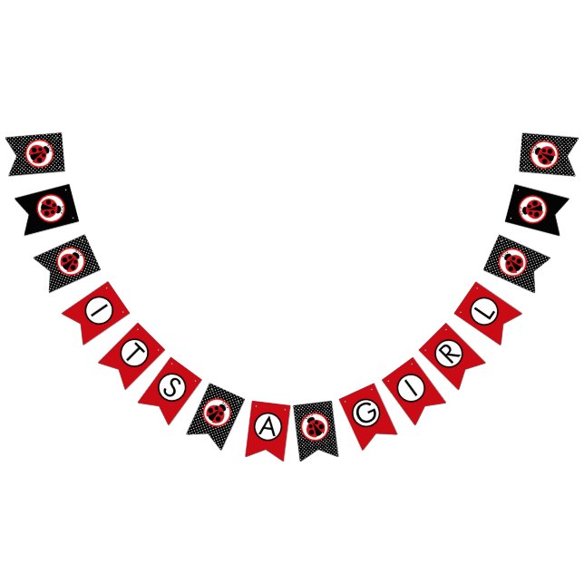 Bandeirinha Ladybug É uma faixa de enforcamento de Chá de fral (Todos)