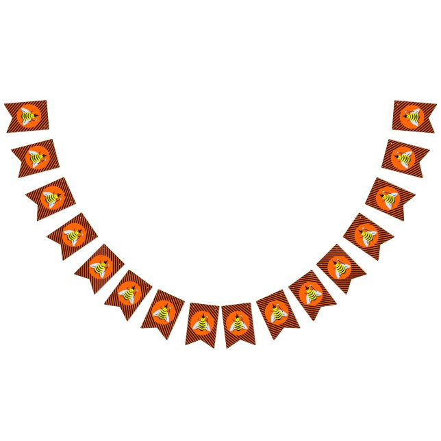 Bandeirinha Laranja-e-riscas-pretas de bruxa-de-bruxa-bruxa-br (Todos)