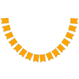 Bandeirinha Laranja Neon Cor Sólida   Clássico