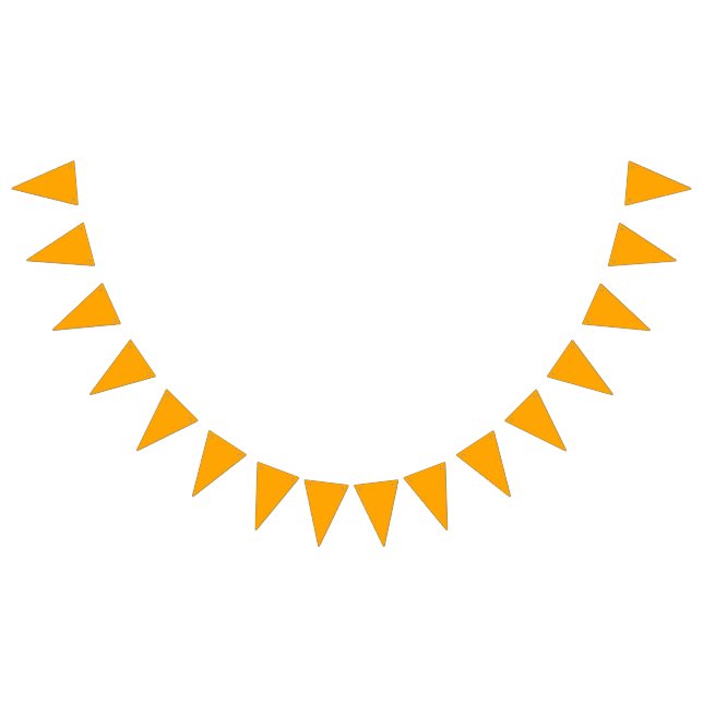 Bandeirinha Laranja Neon Cor Sólida | Clássico (Todos)