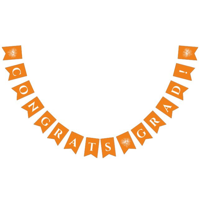 Bandeirinha Laranja | Parabéns Formando Bunting Flags com Fire (Todos)