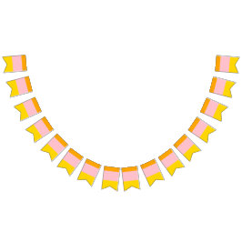 Bandeirinha Laranja, Rosa e Amarelo Stripado