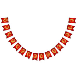 Bandeirinha Leão com Coroa - Estilo Dourado 1