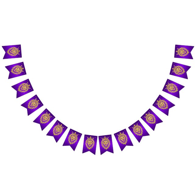 Bandeirinha Leão com Coroa - Estilo Dourado 3 (Todos)