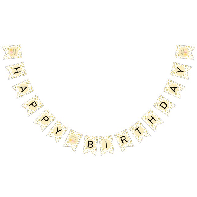 Bandeirinha Lemon Sweet One Birthday (Todos)
