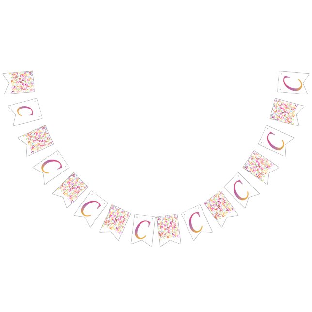 Bandeirinha Letter Confetti "C" (Todos)