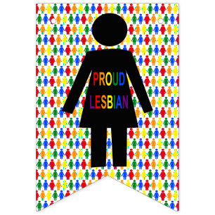Bandeirinha LGBTQ Silhuette Lésbica e Rainbow Ladies