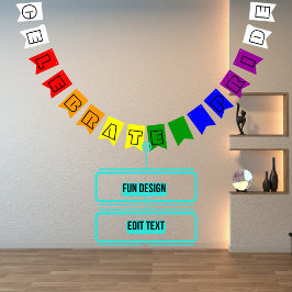 Bandeirinha LGBTQIA Orgulho Bloco de Cores do Arco-Íris