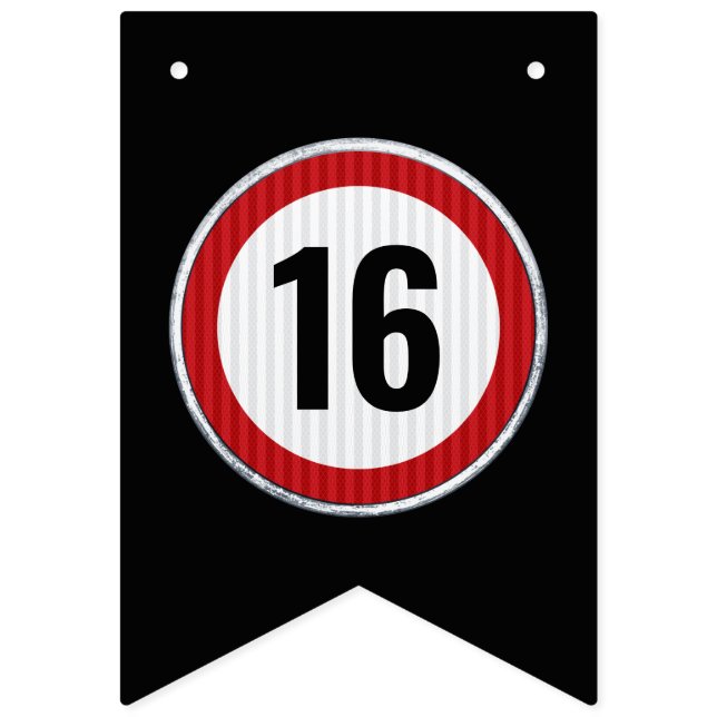 Bandeirinha Limite de Velocidade de 16 Anos (Primeira Bandeira)