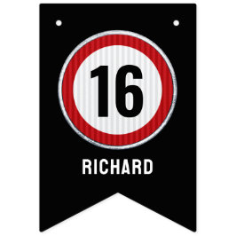 Bandeirinha Limite de Velocidade de 16 Anos 