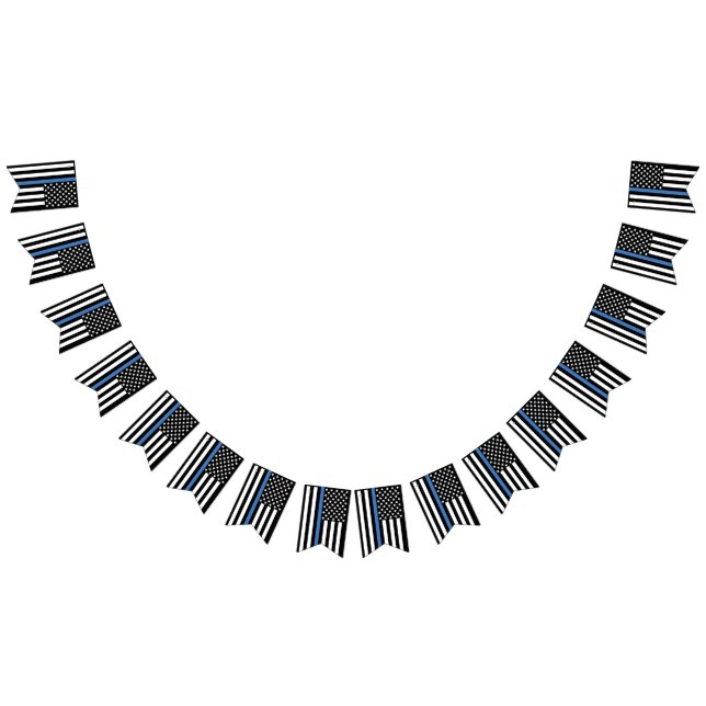 Bandeirinha Linha Azul Fino do Partido da Reforma Policial (Todos)