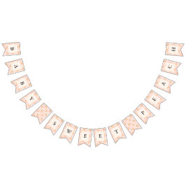 Bandeirinha Little New Baby Sweet Peach Baby Shower Banner