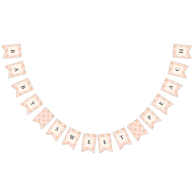 Bandeirinha Little New Baby Sweet Peach Baby Shower Banner (Todos)
