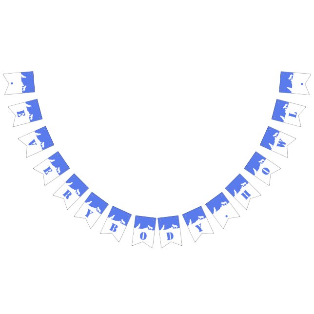 Bandeirinha Lobos na neve, todos Howl! Bunting (Todos)