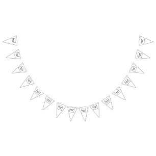 Bandeirinha Logotipo comercial na faixa de Bunting do Triângul