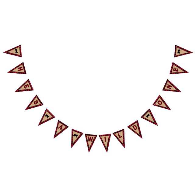 Bandeirinha Lumberjack Primeiro Aniversário, Um Selvagem (Todos)