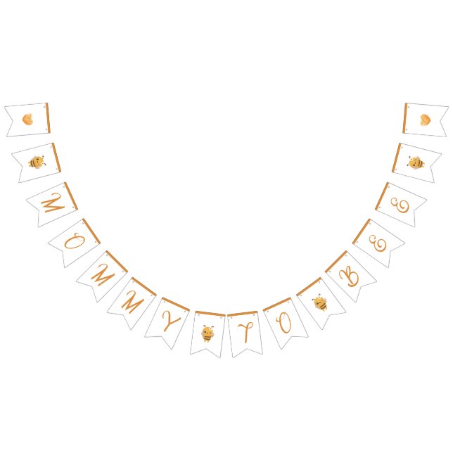 Bandeirinha Mamãe Para Festa Chá de fraldas De Abelhas (Todos)