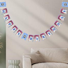 Bandeirinha Mamma Mia Island Disco Ball Happy Aniversário