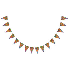 Bandeirinha mandalas abstrato colorido