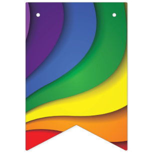 Bandeirinha Maravilhoso Rainbow Swirl
