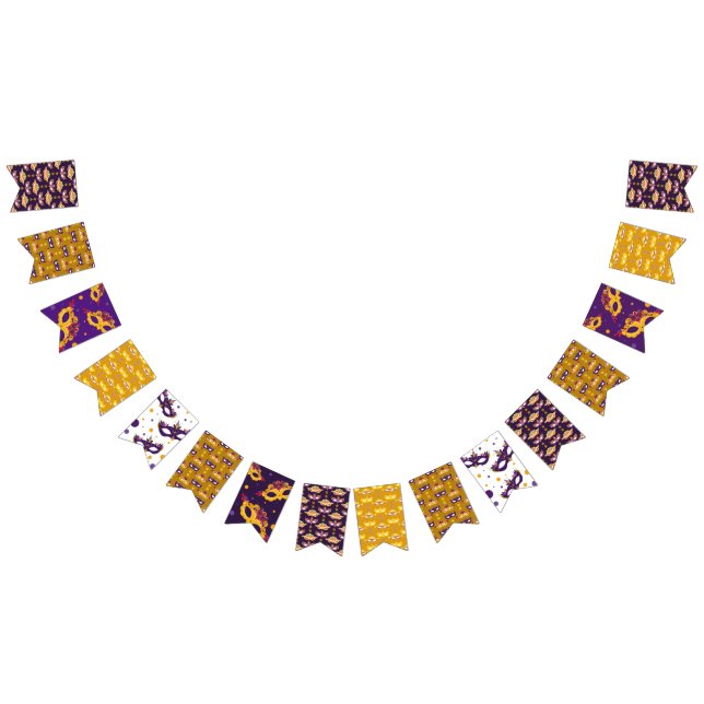 Bandeirinha Mardi Gras Mascarada Carnaval (Todos)