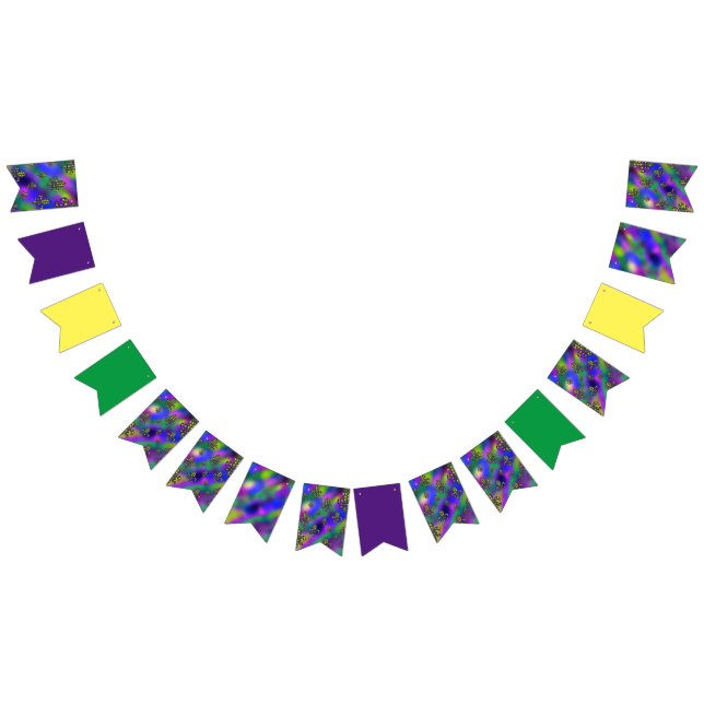 Bandeirinha Mardi Gras Pattern (Todos)