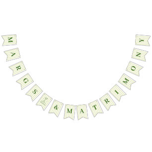 Bandeirinha Margs e Matrimony Green Striped