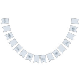 Bandeirinha Marie Antoinette Rococo Dusty Casamento Azul