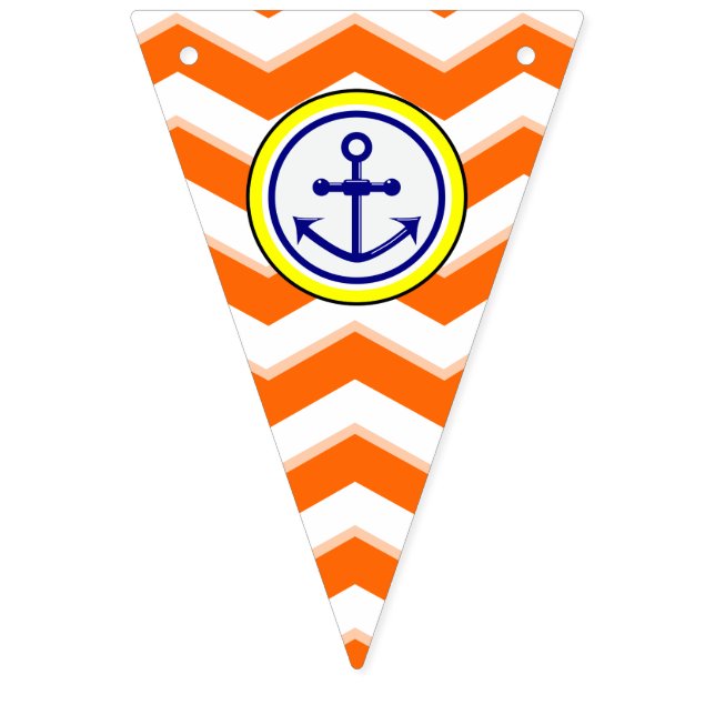 Bandeirinha Marinho Blue Chevron Anchor Narrow Black Roundel (Décima Bandeira)