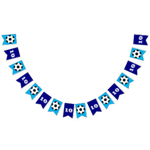 Bandeirinha marinho de aniversário azul  IDADE PERSONALIZADA