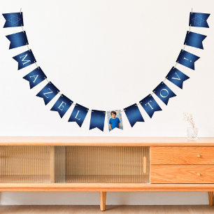 Bandeirinha Mazel Tov Star de David Bat ou do Bar Partido Mitz