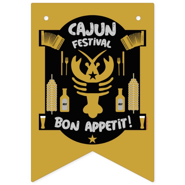 Bandeirinha Melhores Cozinheiros Cajun Avental (Primeira Bandeira)