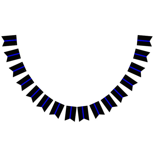 Bandeirinha Memorial de Linha Azul Fino - Símbolo em (Todos)