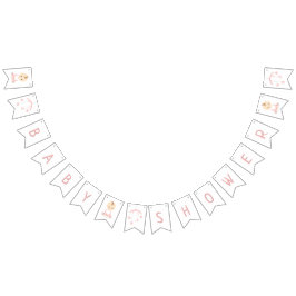 Bandeirinha Menina bonita e seu Chá de fraldas móvel