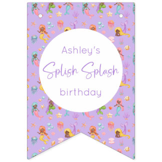 Bandeirinha Mermaid Birthday