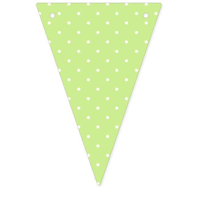 Bandeirinha Micro Bolinhas Brancas - Verde Primavera (Primeira Bandeira)