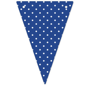Bandeirinha Micro Bolinhas Branco - Azul Verdadeiro