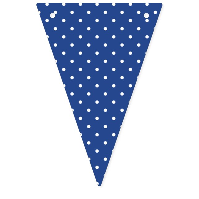 Bandeirinha Micro Bolinhas Branco - Azul Verdadeiro (Primeira Bandeira)