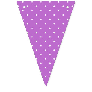 Bandeirinha Micro Bolinhas Branco - Orquídea Roxo