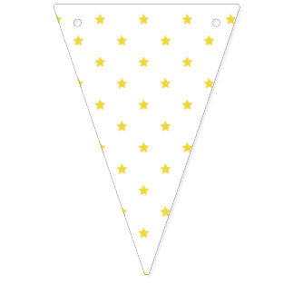 Bandeirinha Micro Stars Golden Yellow - White