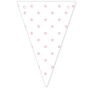 Bandeirinha Micro Stars Light Pink - White