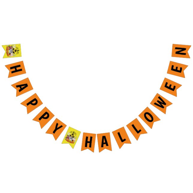 Bandeirinha Mikitiez Black cat Spooky Halloween vibe ghouls (Todos)